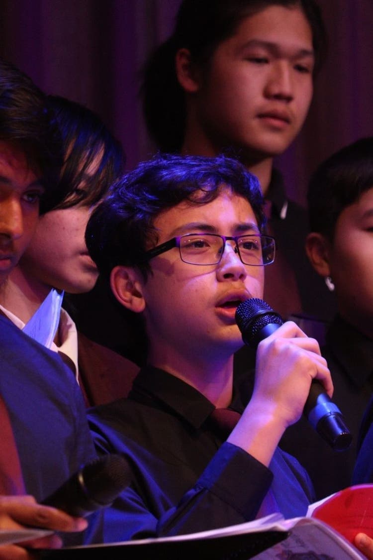 Students singing