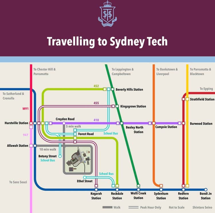 How to get to Sydney Technical High School